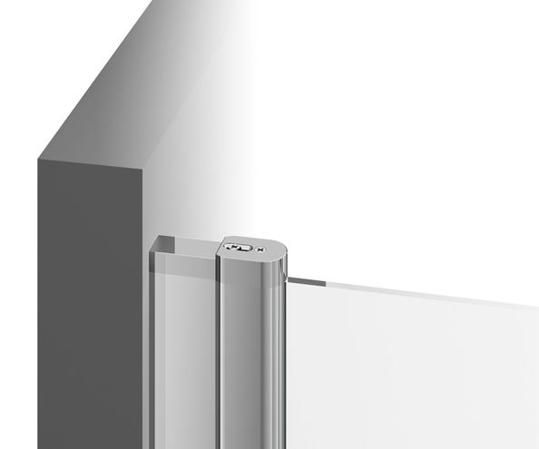 RAVAK CHROME CSD1 90 sprchové dvere 90x195 cm, lietacie, biela/sklo transparent 0QV70100Z1 Obrázek - fotka