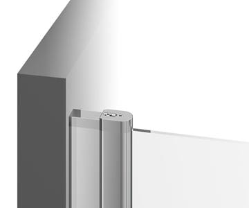 RAVAK CHROME CSD1 90 sprchové dvere 90x195 cm, lietacie, biela/sklo transparent 0QV70100Z1 Obrázek - fotka