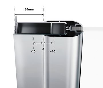 RAVAK CHROME CSD1 90 sprchové dvere 90x195 cm, lietacie, biela/sklo transparent 0QV70100Z1 Obrázek - fotka