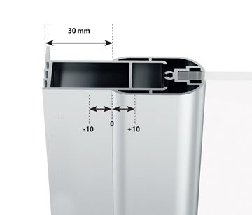RAVAK CHROME CSD2 110 sprchové dvere 110x195 cm, lietací, satin/sklo transparent 0QVDCU00Z1 Obrázek - fotka