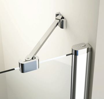 RAVAK CHROME CSD2 110 sprchové dvere 110x195 cm, lietací, satin/sklo transparent 0QVDCU00Z1 Obrázek - fotka