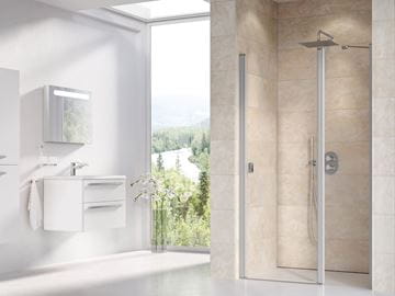 RAVAK CHROME CSD2 120 sprchové dvere 120x195 cm, lietací, satin/sklo transparent 0QVGCU00Z1 Obrázek - fotka