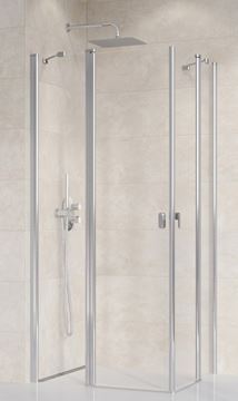 RAVAK CHROME CRV2 80 sprchové dvere 80x195 cm, lietacie, chróm lesk/sklo transparent