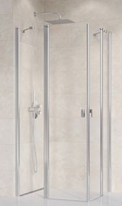 RAVAK CHROME CRV2 80 sprchové dvere 80x195 cm, lietacie, chróm lesk/sklo transparent