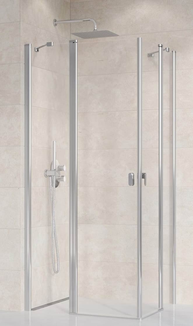 RAVAK CHROME CRV2 90 sprchové dvere 90x195 cm, lietacie, chróm lesk/sklo transparent