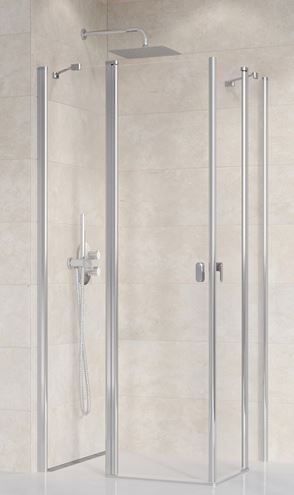 RAVAK CHROME CRV2 100 sprchové dvere 100x195 cm, lietacie, chróm lesk/sklo transparent 1QVA0C00Z1 Obrázek - Hlavní obrázek
