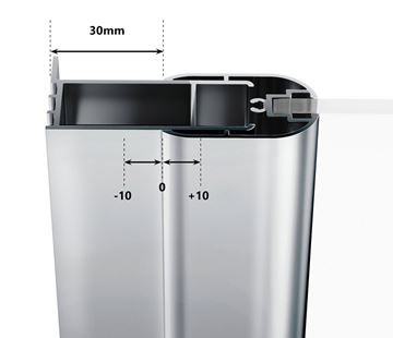 RAVAK CHROME CRV2 100 sprchové dvere 100x195 cm, lietacie, chróm lesk/sklo transparent 1QVA0C00Z1 Obrázek - fotka
