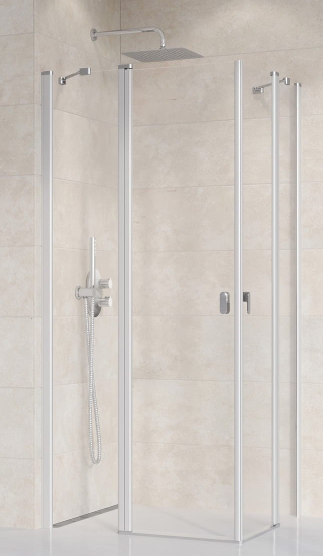RAVAK CHROME CRV2 80 sprchové dvere 80x195 cm, lietacie, satin/sklo transparent