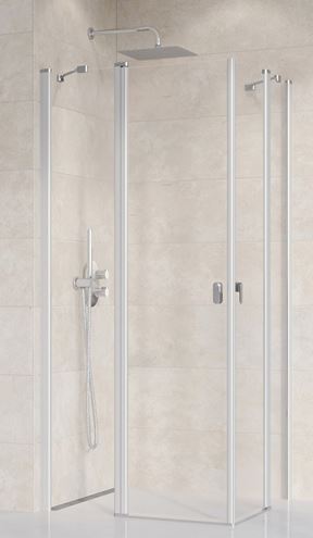 RAVAK CHROME CRV2 80 sprchové dvere 80x195 cm, lietacie, satin/sklo transparent 1QV40U00Z1 Obrázek - Hlavní obrázek