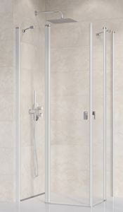 RAVAK CHROME CRV2 90 sprchové dvere 90x195 cm, lietacie, satin/sklo transparent