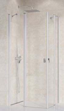 RAVAK CHROME CRV2 90 sprchové dvere 90x195 cm, lietacie, satin/sklo transparent