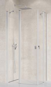 RAVAK CHROME CRV2 110 sprchové dvere 110x195 cm, lietacie, satin/sklo transparent
