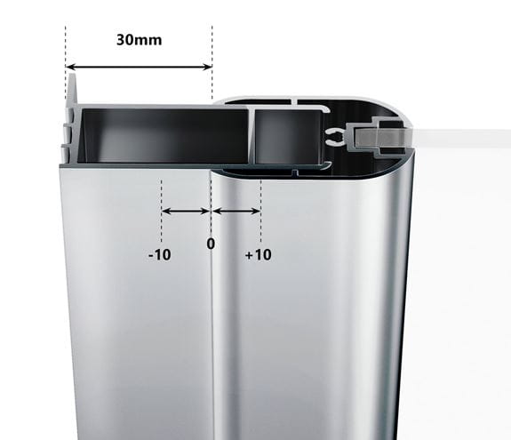 RAVAK CHROME CRV2 90 sprchové dvere 90x195 cm, lietacie, biela/sklo transparent 1QV70100Z1 Obrázek - fotka