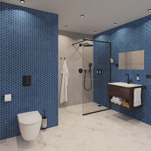GROHE RAINSHOWER MONO 310 horná sprcha pr. 310 mm, s ramenom, Water Saving, phantom black 22121KF0 Obrázek - fotka
