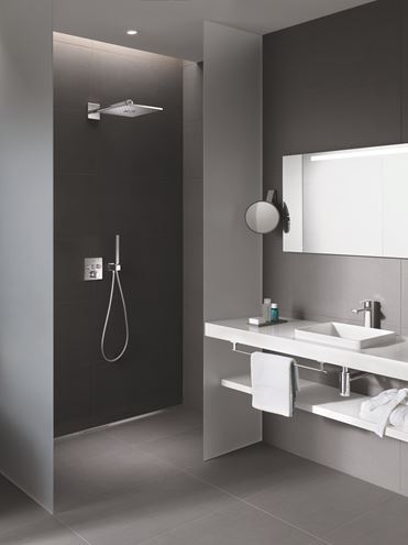 GROHE RAINSHOWER SMARTACTIVE 310 CUBE horná sprcha 310x310 mm, 2 prúdy, s ramenom, chróm 26479000 Obrázek - fotka