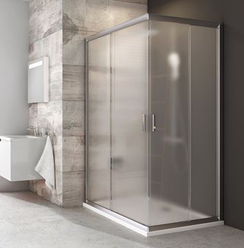 RAVAK BLIX BLRV2K 90 sprchové dvere 90x190 cm, posuvné, satin/sklo grape 1XV70U00ZG Obrázek - fotka