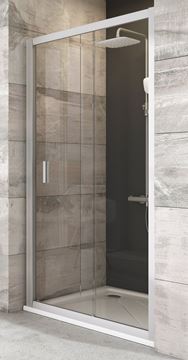 RAVAK BLIX BLDP2 110 sprchové dvere 110x190 cm, posuvné, satin/sklo transparent
