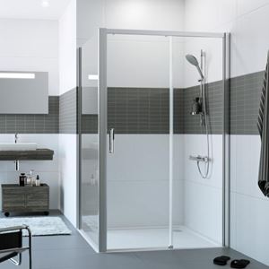 HÜPPE CLASSIC 2 EASYENTRY sprchové dvere 130x200 cm, posuvné, pravé, strieborná pololesk/sklo číre