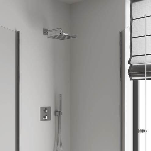 GROHE TEMPESTA 250 CUBE horná sprcha 250x250 mm, s ramenom, Water Saving, biela/chróm 26687000 Obrázek - fotka