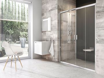 RAVAK BLIX BLDP4 130 sprchové dvere 131x190 cm, posuvné, chróm lesk/sklo transparent 0YVJ0C00Z1 Obrázek - fotka