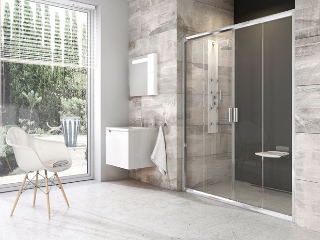 RAVAK BLIX BLDP4 130 sprchové dvere 131x190 cm, posuvné, chróm lesk/sklo transparent 0YVJ0C00Z1 Obrázek - fotka