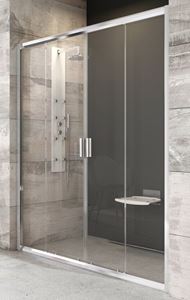 RAVAK BLIX BLDP4 130 sprchové dvere 131x190 cm, posuvné, chróm lesk/sklo transparent