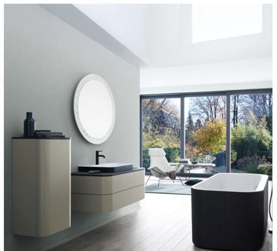 DURAVIT HAPPY D.2 PLUS umývadlo 60 cm, s otvorom pre batériu a prepadom, biela/matná čierna 2360606100 Obrázek - fotka