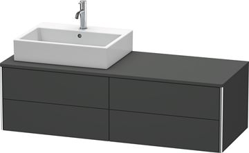 DURAVIT XSQUARE skrinka pod umývadlo 140x54,8x40 cm, 4 zásuvky, Push-open, Graphit matt