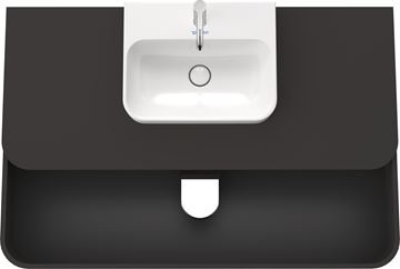 DURAVIT HAPPY D.2 PLUS skrinka pod umývadlo 130x40,8x55 cm, 2 zásuvky, Push-open, Graphit super matt HP497208080 Obrázek - fotka