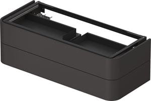 DURAVIT HAPPY D.2 PLUS skrinka pod umývadlo 130x40,8x55 cm, 2 zásuvky, Push-open, Graphit super matt