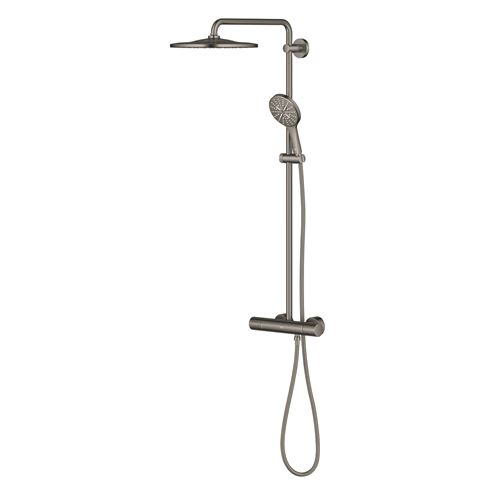 GROHE RAINSHOWER SMARTACTIVE 310 sprchový set s termostatickou batériou, horná sprcha, ručná sprcha s 3 prúdmi, tyč, hadica, Water Saving, kartáčovaný hard graphite 26836AL0 Obrázek - fotka
