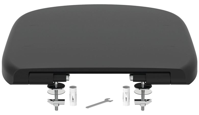 IDEAL STANDARD TESI WC sedadlo, SoftClose, hodvábna čierna T3529V3 Obrázek - fotka