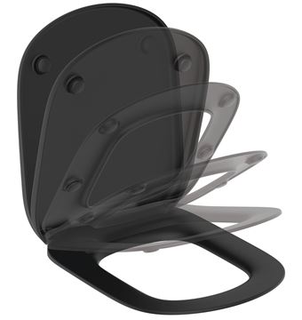 IDEAL STANDARD TESI WC sedadlo, SoftClose, hodvábna čierna T3529V3 Obrázek - fotka