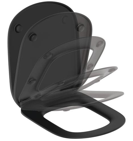 IDEAL STANDARD TESI WC sedadlo, SoftClose, hodvábna čierna T3529V3 Obrázek - fotka