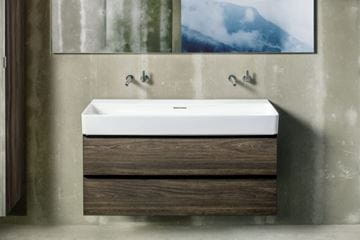 LAUFEN SPACE skrinka pod umývadlo 118,5x40,8x50 cm, 2 zásuvky, tmavý brest H4102221601031 Obrázek - fotka