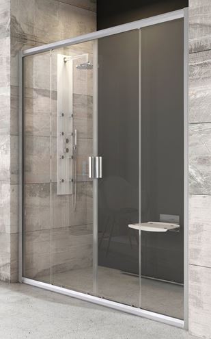 RAVAK BLIX BLDP4 160 sprchové dvere 160x190 cm, posuvné, satin/sklo transparent 0YVS0U00Z1 Obrázek - Hlavní obrázek