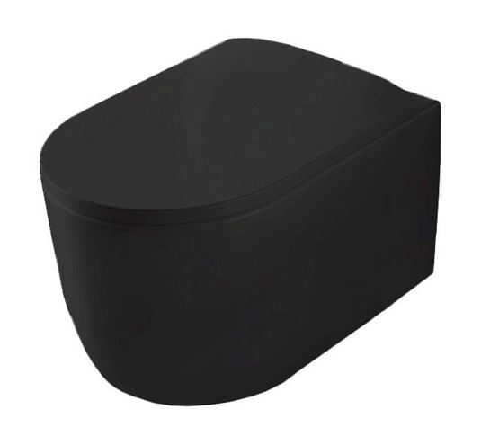 ARTCERAM MONET závesné WC, Rimless splachovanie, matná čierna MNV001 17,00 Obrázek - Hlavní obrázek