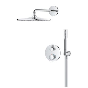 GROHE GROHTHERM sprchový set s podomietkovou termostatickou batériou, horná sprcha, ručná sprcha, hadica, držiak, chróm 34869000 Obrázek - fotka
