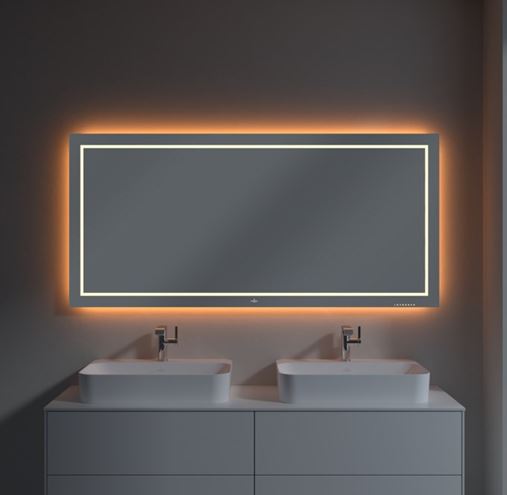 VILLEROY & BOCH FINION zrkadlo 160x75 cm, s osvetlením, s reguláciou teploty svetla G6001600 Obrázek - fotka