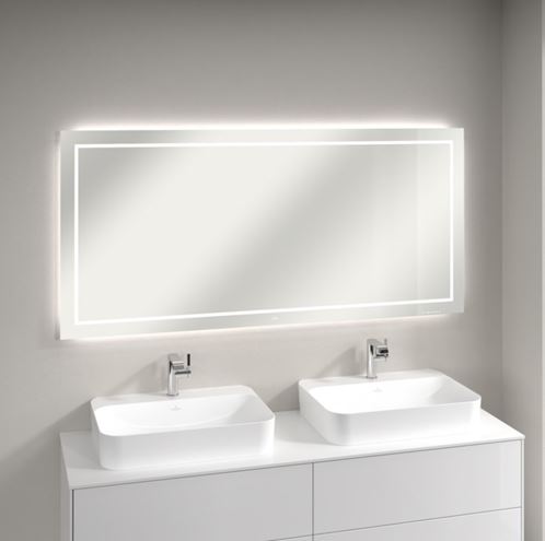 VILLEROY & BOCH FINION zrkadlo 160x75 cm, s osvetlením, s reguláciou teploty svetla G6001600 Obrázek - fotka