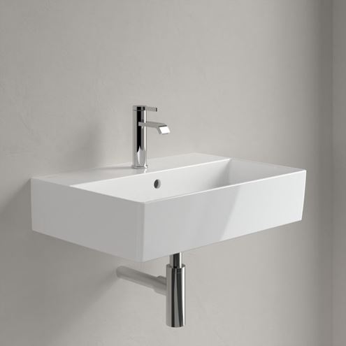 VILLEROY & BOCH MEMENTO 2.0 umývadlo 80 cm, s otvorom pre batériu a prepadom, brúsené, alpská biela 4A228G01 Obrázek - fotka