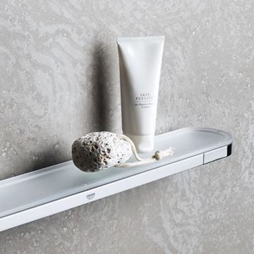 GROHE SELECTION polica 600 mm, nástenná, sklo, chróm 41057000 Obrázek - fotka