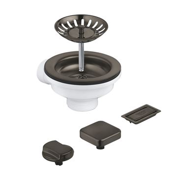GROHE drezová výpusť so sitkom, kartáčovaný hard graphite
