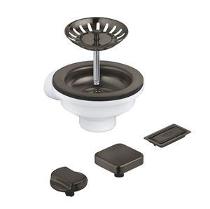 GROHE drezová výpusť so sitkom, kartáčovaný hard graphite