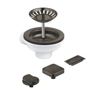 GROHE drezová výpusť so sitkom, kartáčovaný hard graphite