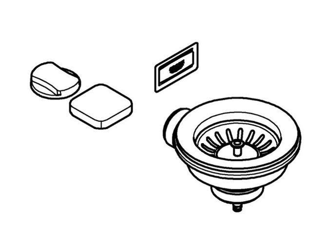 GROHE drezová výpusť so sitkom, kartáčovaný hard graphite 40996AL0 Obrázek - fotka