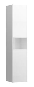 LAUFEN BASE vysoká skrinka 35x33,5x165 cm, 2 dvierka, 1 polica, pánty vľavo, Push-open, lesklá biela