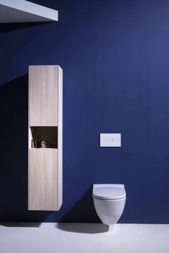 LAUFEN BASE vysoká skrinka 35x33,5x165 cm, 2 dvierka, 1 polica, pánty vľavo, Push-open, lesklá biela H4027011102611 Obrázek - fotka