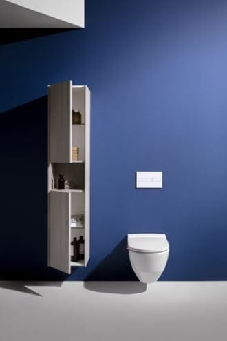 LAUFEN BASE vysoká skrinka 35x33,5x165 cm, 2 dvierka, 1 polica, pánty vľavo, Push-open, lesklá biela H4027011102611 Obrázek - fotka