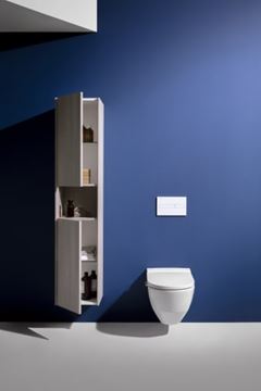 LAUFEN BASE vysoká skrinka 35x33,5x165 cm, 2 dvierka, 1 polica, pánty vľavo, Push-open, lesklá biela H4027011102611 Obrázek - fotka